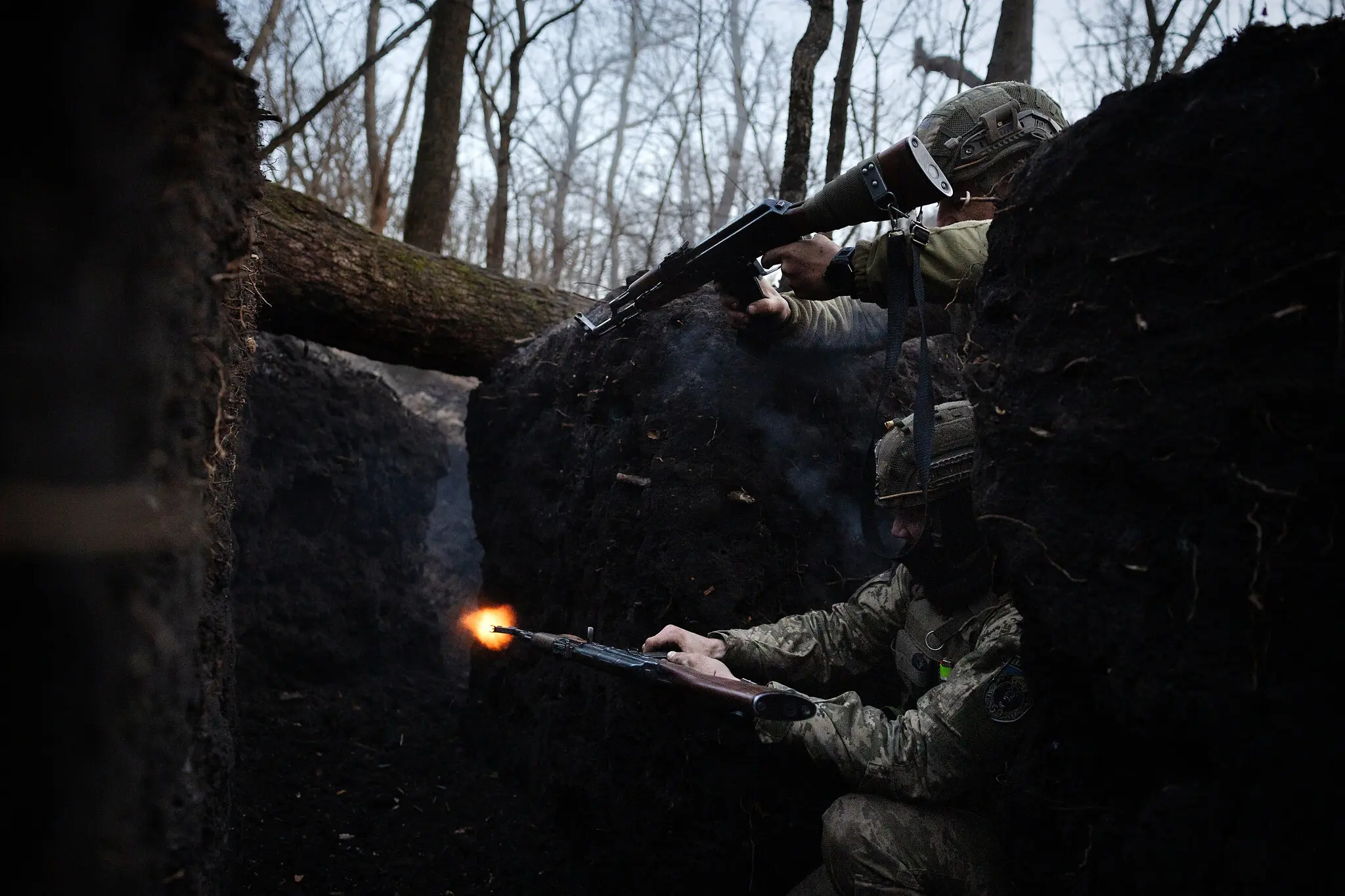 Цього місяця український батальйон спецназу навчається на сході Донбасу. Пан Трамп відкинув питання про те, чи нададуть Сполучені Штати гарантії безпеки Україні